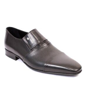 ROBERTO SERPENTINI 63016 Black Leather Classic Dress Shoes